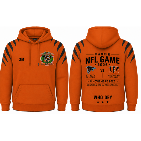 Sudadera NFL Madrid 2026 Bengals Modelo Básico