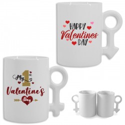 Set 2 tazas cerámica personalizadas San Valentín